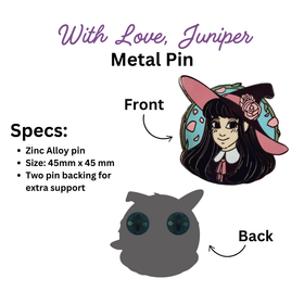 With Love, Juniper Enamel Pin - 0