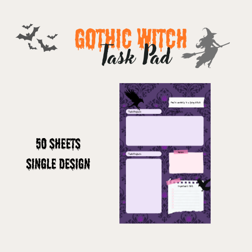 Gothic Witch Task List Notepad