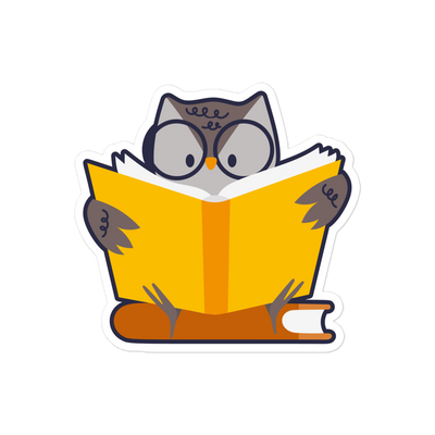Owl Reading a Book