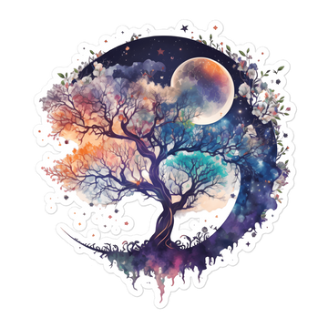 Tree in the Moonlight Sticker