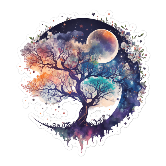 Tree in the Moonlight Sticker