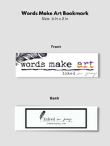 Words Make Art Bookmark - Pride