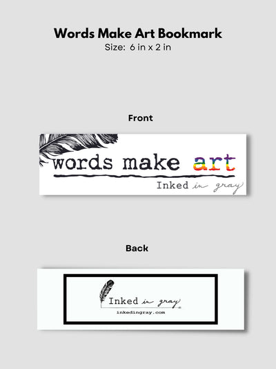 Words Make Art Bookmark - Pride