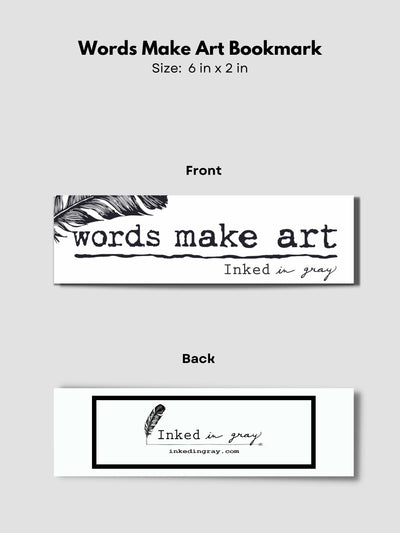 Words Make Art Bookmark
