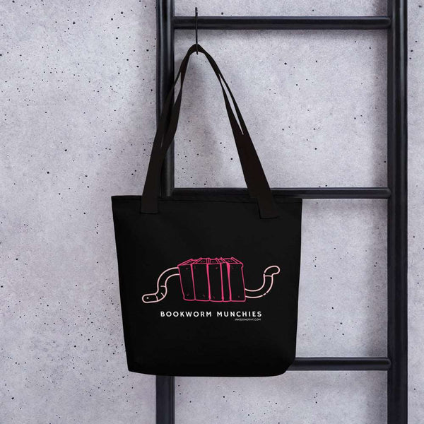 Bookworm Munchies Tote - Pink  23.50