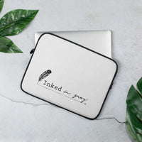 Inked in Gray Laptop Sleeve  25.00