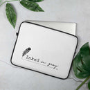 Inked in Gray Laptop Sleeve  25.00