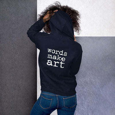 Words Make Art Hoodie - White  37.50