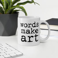 Words Make Art Mug - Black  11.00