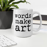 Words Make Art Mug - Black  11.00