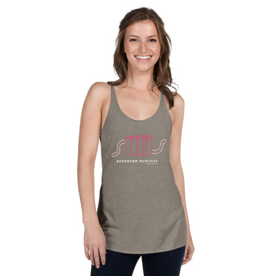 Bookworm Munchies Racerback Tank - Pink  22.50