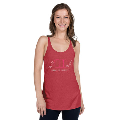 Bookworm Munchies Racerback Tank - Pink  22.50